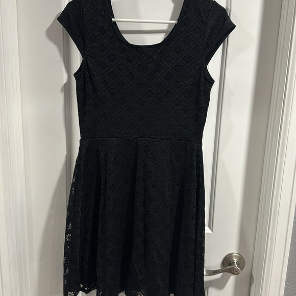 Xhilaration Black Lace Drop Waist Dress - Picture 5 of 5